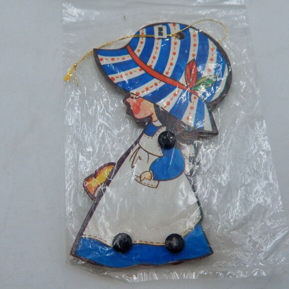 Vintage Woolworth Jointed Christmas Ornaments Mixed Lot of 5 Holly Hobbie NOS - Picture 13 of 13